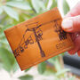 Personalised Skiing Leather Card Holder, thumbnail 1 of 6