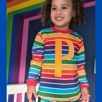 Personalised Rainbow Kids Pyjamas, 4 of 8