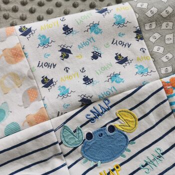 Baby Clothes Blanket, Memory Blanket Made From Baby Clothes, Keepsake Baby Blanket, 9 of 12