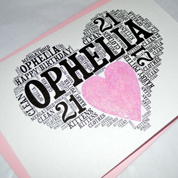 Personalised 21st Birthday Sparkle Card, 9 of 12