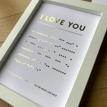 Metallic Personalised Morse Code Song / Message Print, 2 of 5
