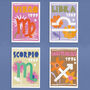 Abstract Floral Zodiac Star Sign Print, thumbnail 8 of 8