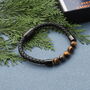 Christmas Personalised Tiger Eye Stone Leather Bracelet For Men, thumbnail 6 of 9