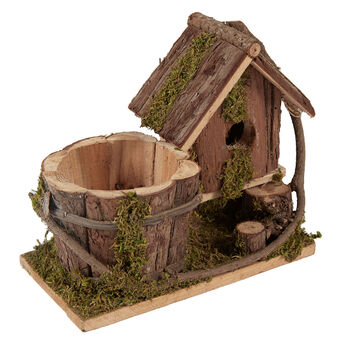 Hill Top Log Cabin Bird House And Planter, 3 of 10