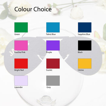 Personalised Modern Sunglasses Wine Glass Place Card, 3 of 3