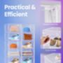 Stackable Shoe Boxes Set Of Six With Doors, thumbnail 5 of 7