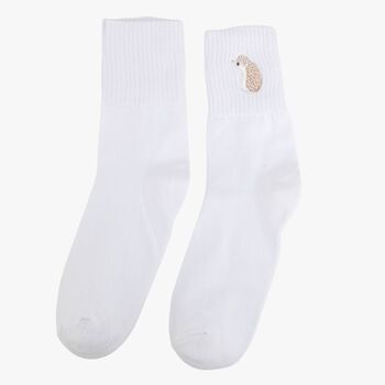 Women's Woodland Animals Embroidered Cotton Ankle Socks Five Pack, 6 of 7