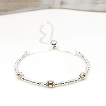 30th Birthday 9ct Gold And Silver Milestone Bracelet, 3 of 8