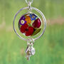 Sterling Silver Handmade Real Flower Necklace With Personalised Birthstone And Zodiac Charm, thumbnail 5 of 12