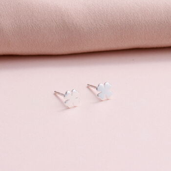'Friends Are Lucky To Have' Sterling Clover Earrings, 2 of 6