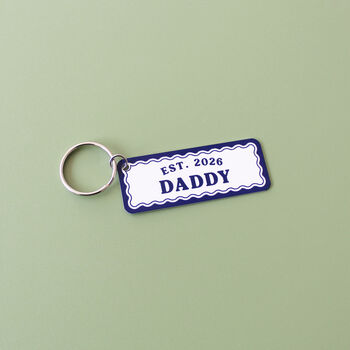The Year You Became My Daddy Personalised Keyring, 6 of 6