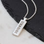 Roman Numerals Silver Ingot Pendant, thumbnail 3 of 5