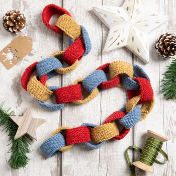 Paper Chain Christmas Knitting Kit, 3 of 5