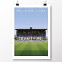 Notts County Meadow Lane From The Centre Circle Poster, thumbnail 2 of 7