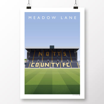 Notts County Meadow Lane From The Centre Circle Poster, 2 of 7