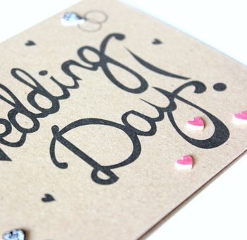 Hand Lettered Wedding Day Card, Congratulations, 5 of 5