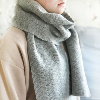 Luxury Herringbone Crochet Scarf Kit, 2 of 10