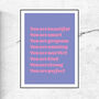 You Are Amazing Typographic Print/Poster, thumbnail 1 of 4