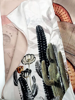 Nude Toned Large Silk Scarf 'Nevada' Serpent Design, 4 of 7