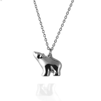 Personalised Tiny Polar Bear Necklace, 5 of 11
