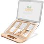 Light Beech Wooden Laptop Stands For Desk, thumbnail 1 of 7