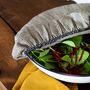 Reusable Striped Large Linen Bowl Cover, thumbnail 3 of 3