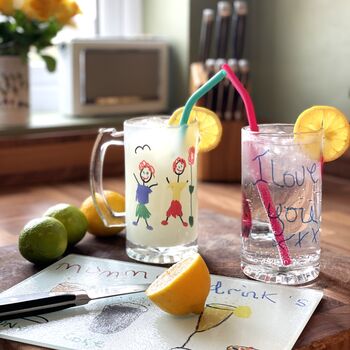 Personalised Glasses With Childs Drawing, 7 of 9