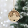 First Christmas In New Home Personalised Wooden Decoration, thumbnail 1 of 6