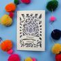 Papercut Diwali Card Lotus Design, thumbnail 5 of 6