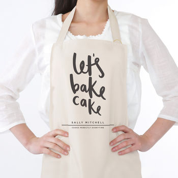 Let's Bake Cake Personalised Apron, 2 of 7
