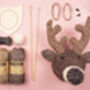 Mini Deer Head Knitting Kit, thumbnail 3 of 8