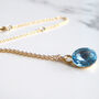 Gold Filled Necklace With Round Swarovski Birthstone, thumbnail 5 of 8
