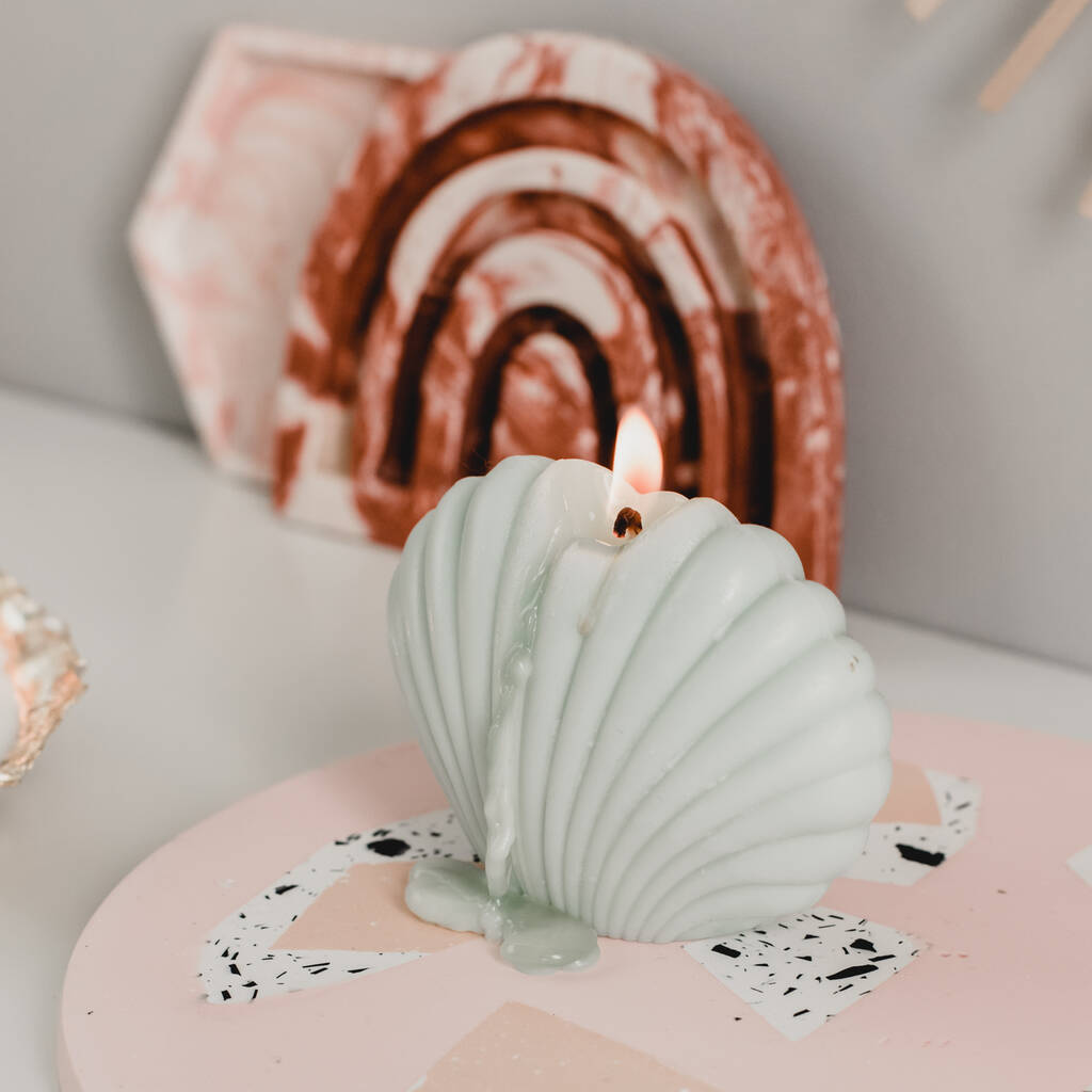 Scallop Shell Scented Candle By Badger And Birch