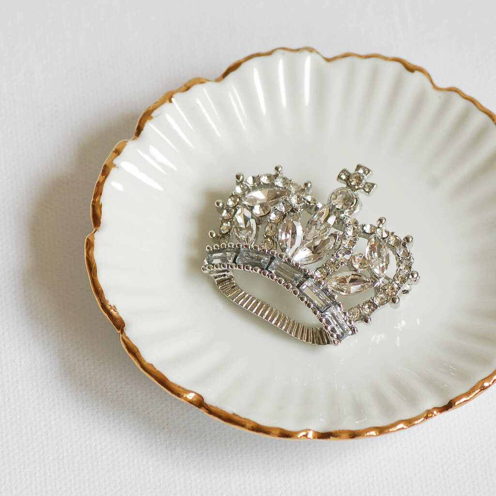 Vintage Style Crown Brooch, 1 of 3
