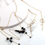 Womens Pearl Waterfall Necklace Earrings Jewellery Set, thumbnail 3 of 12