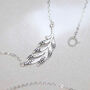 Sterling Silver Fern Feather Necklace, thumbnail 4 of 6