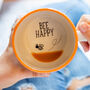 Bee Happy! Handmade Hidden Message Mug, thumbnail 1 of 3