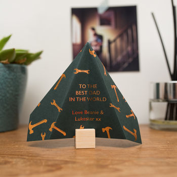 Personalised, Foiled Paper Plane, Father's Day Card, 7 of 8