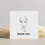 Graphic BSL British Sign Language Thank You Card, thumbnail 1 of 2