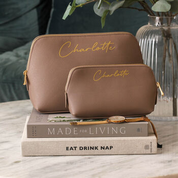 Personalised Script Make Up Bag Gift For Her Travel, 3 of 5