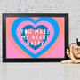 You Make My Heart Happy Graphic Typography Print, thumbnail 1 of 3