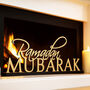 Elegant Ramadan Mubarak Table Sign Gold And Black With Base For Eid Celebrations, thumbnail 1 of 5