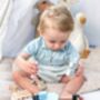 Personalised Wooden Safari Jeep Toy With Trailer And Animals, thumbnail 4 of 4