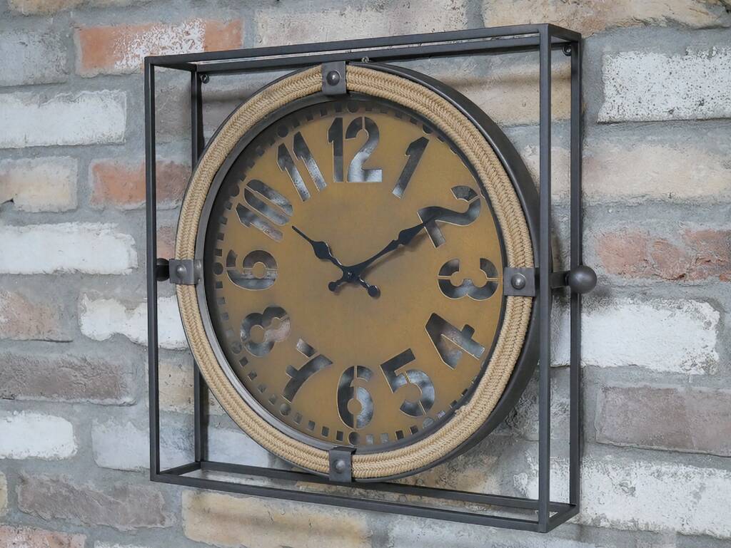Industrial Metal Wall Clock