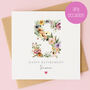 Personalised Wildflower Initial Birthday Card, thumbnail 6 of 7