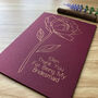 Thank You Bridesmaid Personalised Peony Flower Gold Foil Wedding Card, thumbnail 1 of 12