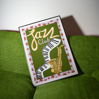 Jazz Club Retro Music Art Print, 2 of 12
