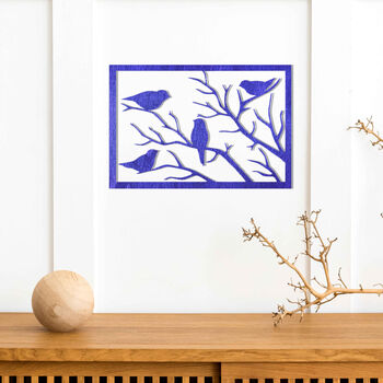 Framed Birds On Tree Wooden Artistry For Home Spaces, 9 of 12