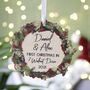 Wooden New Home Wreath Christmas Tree Decoration, thumbnail 5 of 9