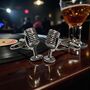 Personalised Retro Microphone Cufflinks, thumbnail 2 of 12